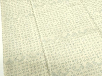 平和屋着物●上質な紬　幾何学文様　正絹　逸品　DABH0682op