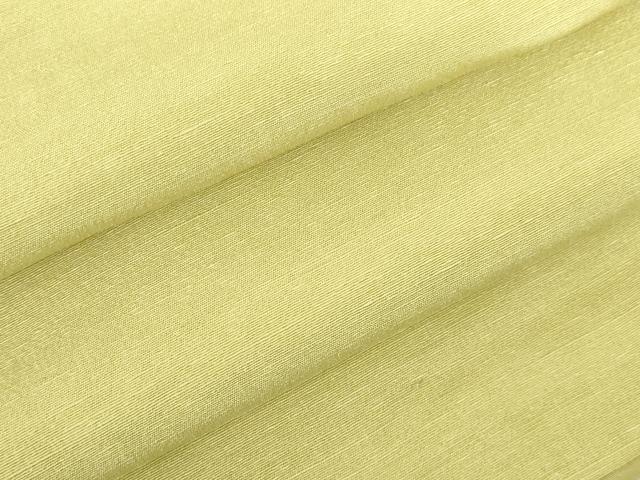 平和屋着物●上質な紬　青朽葉色　正絹　逸品　DABH0684op