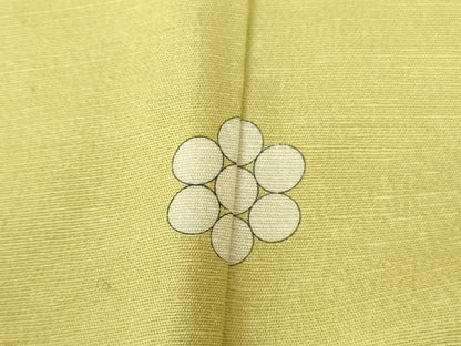 平和屋着物●上質な紬　青朽葉色　正絹　逸品　DABH0684op