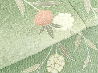 平和屋着物●訪問着　枝垂れ花　暈し染め　金彩　正絹　逸品　DABH0690op