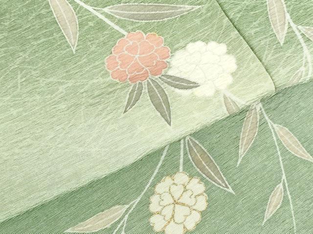平和屋着物●訪問着　枝垂れ花　暈し染め　金彩　正絹　逸品　DABH0690op