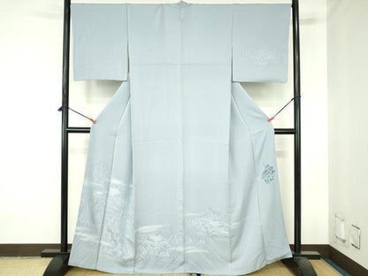 平和屋着物●訪問着　風景地紋　暈し染め　正絹　逸品　DABH0693op
