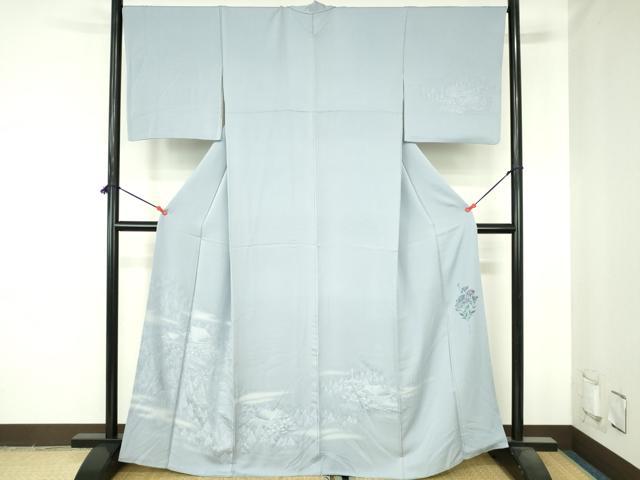 平和屋着物●訪問着　風景地紋　暈し染め　正絹　逸品　DABH0693op