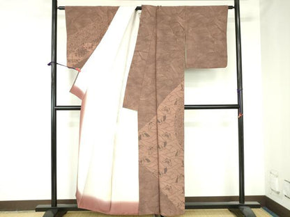 平和屋着物●人間国宝　南部芳松　突彫り　訪問着　立波花文　正絹　逸品　DABH0695op