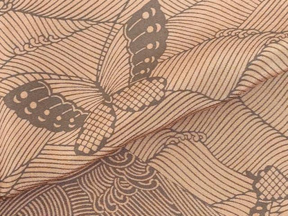 平和屋着物●人間国宝　南部芳松　突彫り　訪問着　立波花文　正絹　逸品　DABH0695op