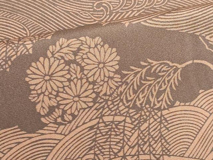 平和屋着物●人間国宝　南部芳松　突彫り　訪問着　立波花文　正絹　逸品　DABH0695op