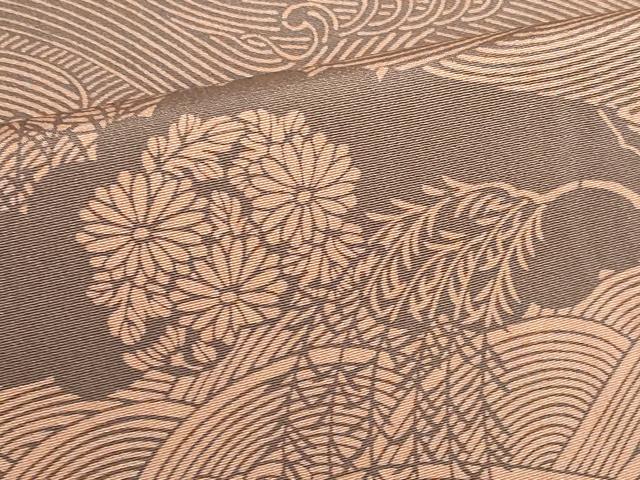 平和屋着物●人間国宝　南部芳松　突彫り　訪問着　立波花文　正絹　逸品　DABH0695op