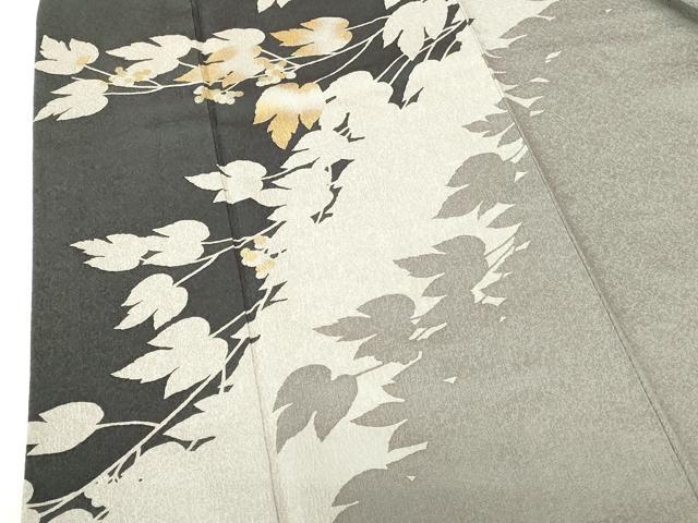 平和屋着物●訪問着　蔦の葉シルエット　金彩　正絹　逸品　DABH0698op
