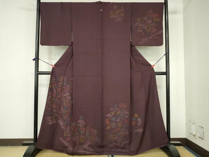 平和屋着物●訪問着　風景文　ろうけつ染め　正絹　逸品　DABH0700op