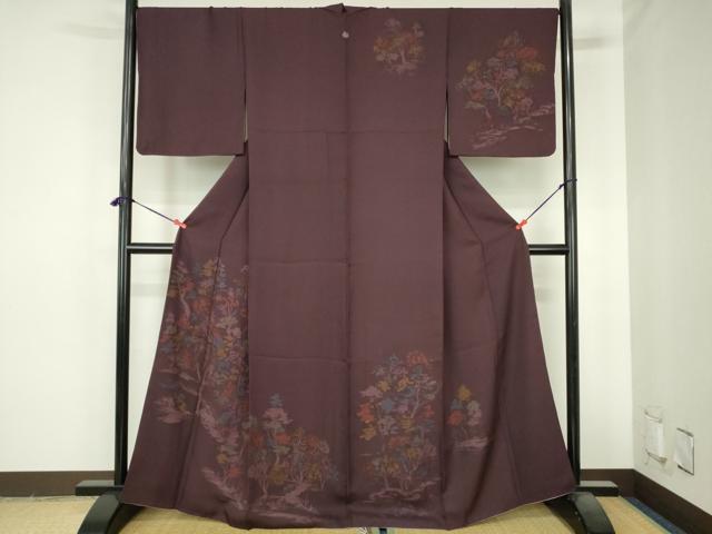 平和屋着物●訪問着　風景文　ろうけつ染め　正絹　逸品　DABH0700op
