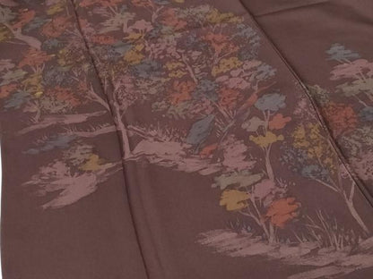 平和屋着物●訪問着　風景文　ろうけつ染め　正絹　逸品　DABH0700op