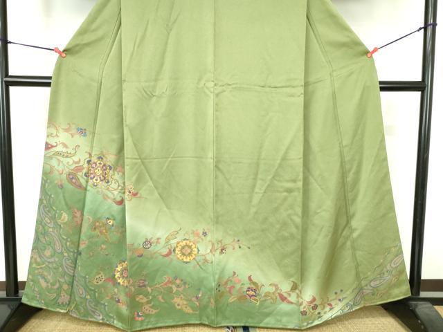 平和屋着物●訪問着　正倉院花唐草文　暈し染め　金彩　正絹　逸品　DABH0701op