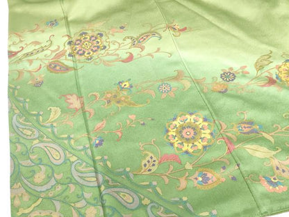 平和屋着物●訪問着　正倉院花唐草文　暈し染め　金彩　正絹　逸品　DABH0701op