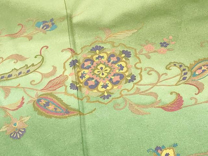 平和屋着物●訪問着　正倉院花唐草文　暈し染め　金彩　正絹　逸品　DABH0701op