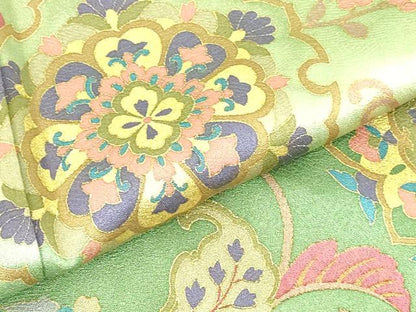 平和屋着物●訪問着　正倉院花唐草文　暈し染め　金彩　正絹　逸品　DABH0701op