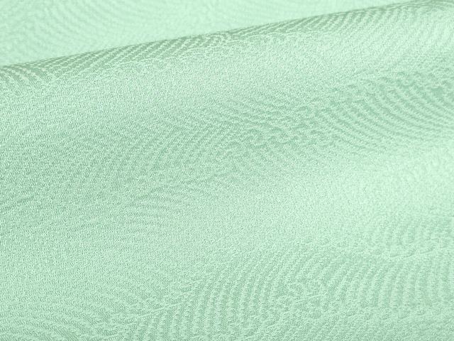 平和屋着物●上質な色無地　立波地紋　薄萌葱色　正絹　逸品　DABH0702op