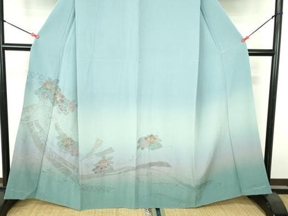 平和屋着物●中国三大刺繍　スワトウ刺繍　汕頭刺繍　総刺繍　訪問着　花熨斗文　暈し染め　金糸　さが美扱い　正絹　逸品　DABH0704op