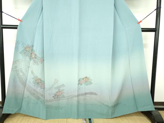 平和屋着物●中国三大刺繍　スワトウ刺繍　汕頭刺繍　総刺繍　訪問着　花熨斗文　暈し染め　金糸　さが美扱い　正絹　逸品　DABH0704op