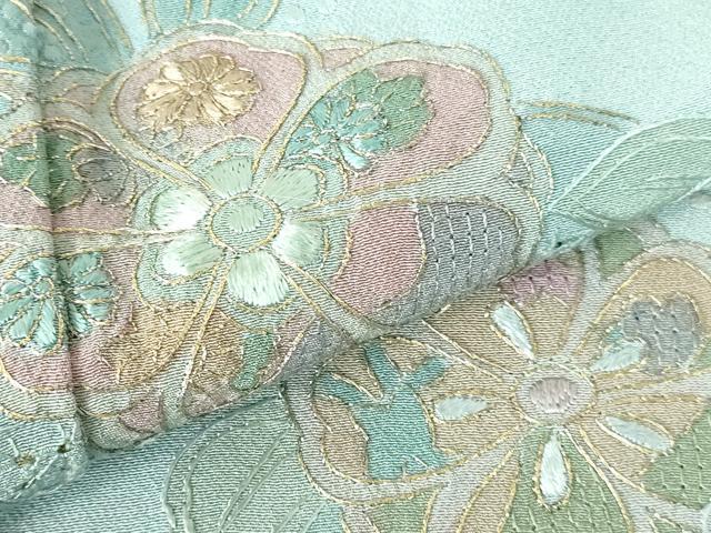 平和屋着物●中国三大刺繍　スワトウ刺繍　汕頭刺繍　総刺繍　訪問着　花熨斗文　暈し染め　金糸　さが美扱い　正絹　逸品　DABH0704op