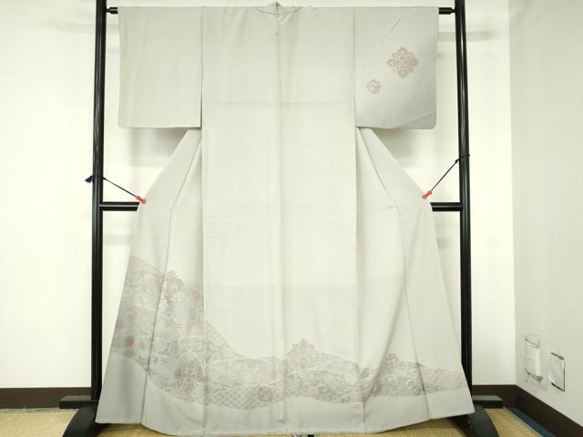 平和屋着物●中国三大刺繍　スワトウ刺繍　汕頭刺繍　総刺繍　訪問着　宝尽くし吉祥花文　暈し染め　正絹　逸品　DABH0705op