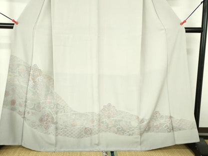 平和屋着物●中国三大刺繍　スワトウ刺繍　汕頭刺繍　総刺繍　訪問着　宝尽くし吉祥花文　暈し染め　正絹　逸品　DABH0705op