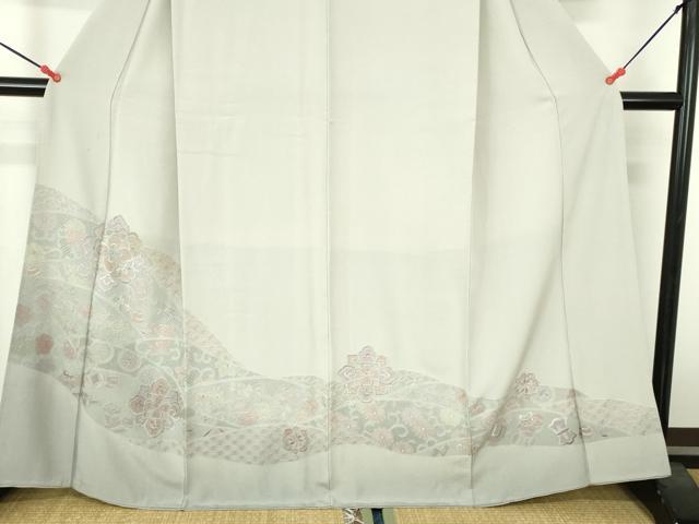 平和屋着物●中国三大刺繍　スワトウ刺繍　汕頭刺繍　総刺繍　訪問着　宝尽くし吉祥花文　暈し染め　正絹　逸品　DABH0705op