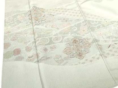 平和屋着物●中国三大刺繍　スワトウ刺繍　汕頭刺繍　総刺繍　訪問着　宝尽くし吉祥花文　暈し染め　正絹　逸品　DABH0705op