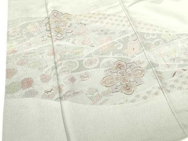 平和屋着物●中国三大刺繍　スワトウ刺繍　汕頭刺繍　総刺繍　訪問着　宝尽くし吉祥花文　暈し染め　正絹　逸品　DABH0705op
