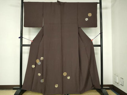 平和屋着物●訪問着　竹屋町刺繍　正倉院花文　金銀糸　さが美扱い　正絹　逸品　DABH0718op
