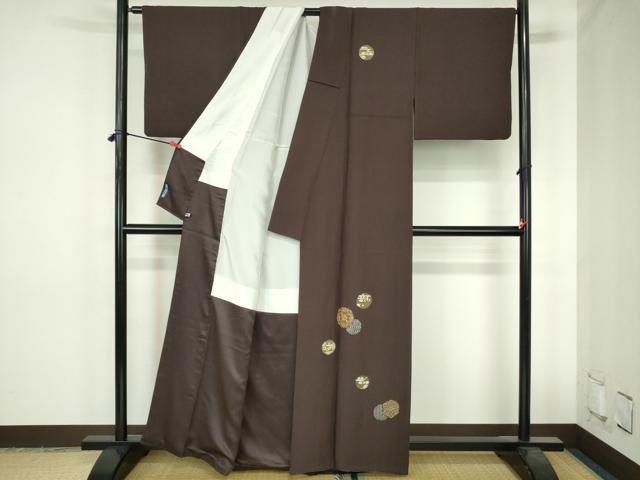 平和屋着物●訪問着　竹屋町刺繍　正倉院花文　金銀糸　さが美扱い　正絹　逸品　DABH0718op