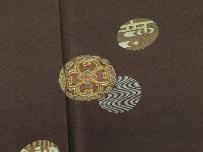 平和屋着物●訪問着　竹屋町刺繍　正倉院花文　金銀糸　さが美扱い　正絹　逸品　DABH0718op