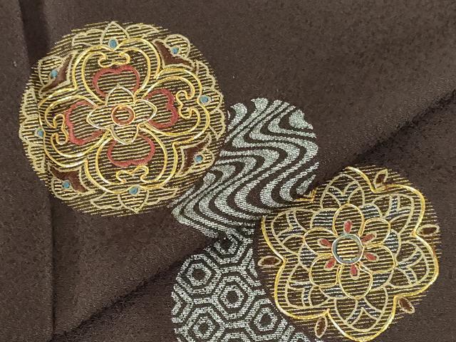 平和屋着物●訪問着　竹屋町刺繍　正倉院花文　金銀糸　さが美扱い　正絹　逸品　DABH0718op