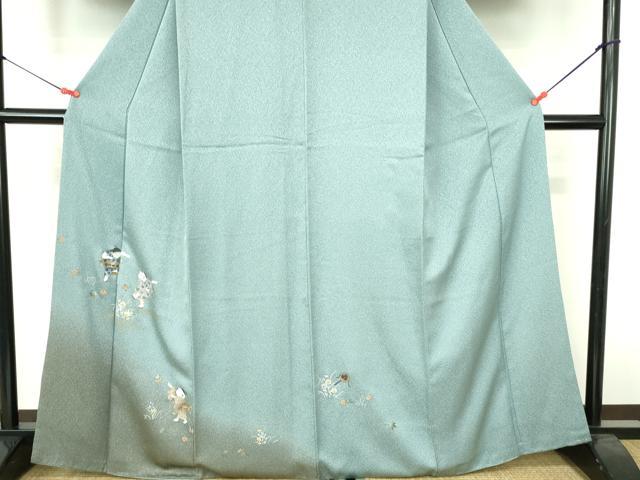 平和屋着物●訪問着　童子遊び　暈し染　金彩　正絹　逸品　DABH0719op