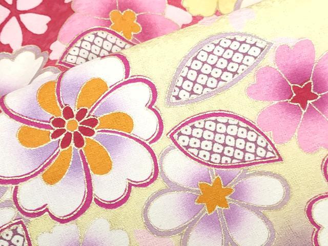 平和屋着物●豪華振袖　駒刺繍　舞桜　暈し染　金彩　正絹　逸品　DABH0720op