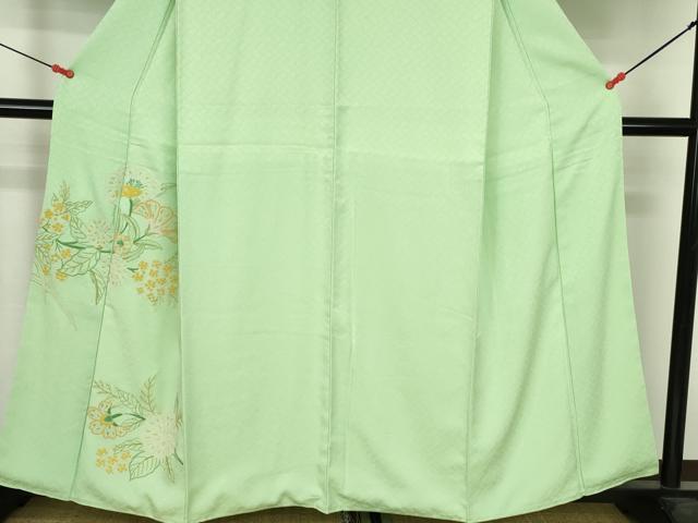平和屋着物●中国三大刺繍 相良刺繍 総刺繍 色留袖 更紗花文 正絹 逸品 DABH0727op