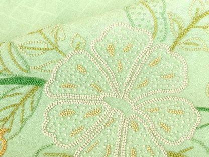 平和屋着物●中国三大刺繍 相良刺繍 総刺繍 色留袖 更紗花文 正絹 逸品 DABH0727op