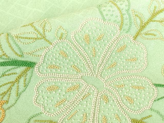 平和屋着物●中国三大刺繍 相良刺繍 総刺繍 色留袖 更紗花文 正絹 逸品 DABH0727op