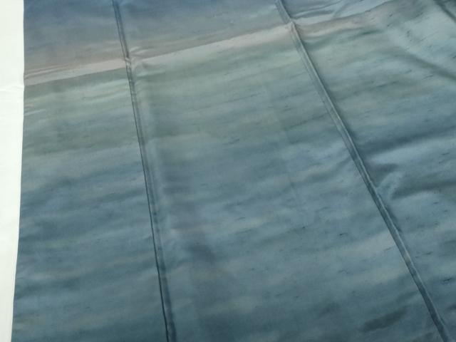 平和屋着物●石川県指定無形文化財　牛首紬　白山工房　手織り　訪問着　霞文　暈し染　正絹　逸品　DABH0732op