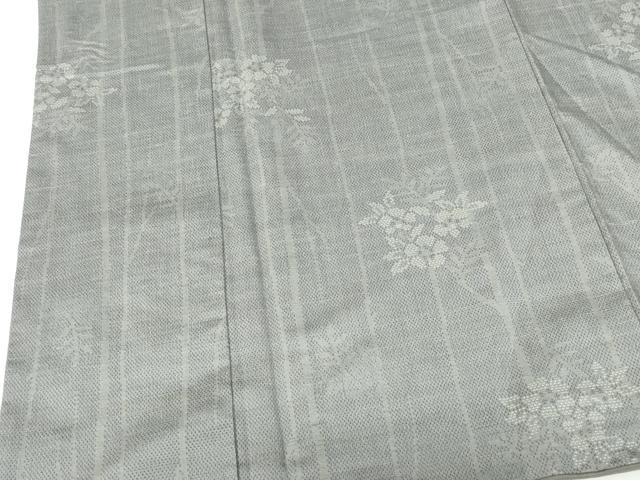 平和屋着物●上質な紬　草花文　正絹　逸品　DABH0734op