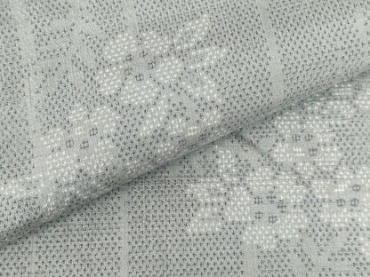 平和屋着物●上質な紬　草花文　正絹　逸品　DABH0734op