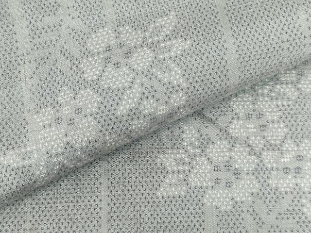 平和屋着物●上質な紬　草花文　正絹　逸品　DABH0734op