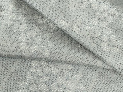 平和屋着物●上質な紬　草花文　正絹　逸品　DABH0734op