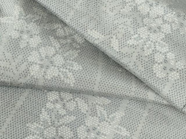 平和屋着物●上質な紬　草花文　正絹　逸品　DABH0734op
