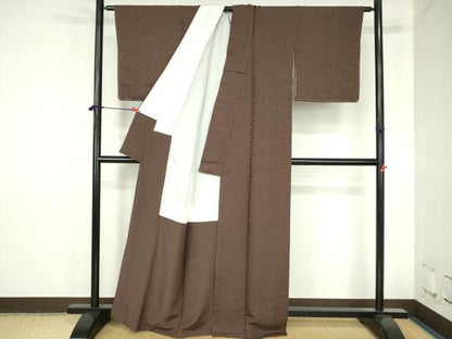 平和屋着物●豪華色留袖　総刺繍　赤墨色　金銀糸　正絹　逸品　DABH0744op