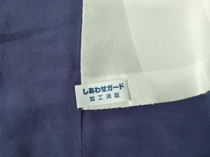 平和屋着物●上質な色無地　流水地紋　深紫色　正絹　逸品　DABH0746op