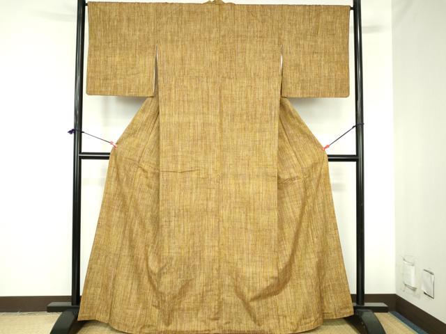 平和屋着物●上質な紬　縞　正絹　逸品　DABH0749op