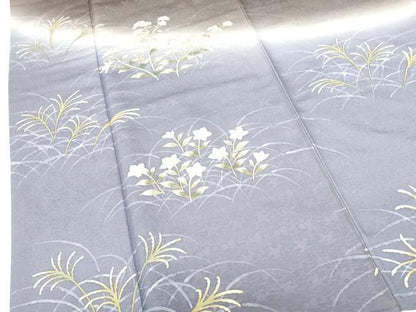 平和屋着物●訪問着　草花文　暈し染め　金彩　正絹　逸品　DABH0755op