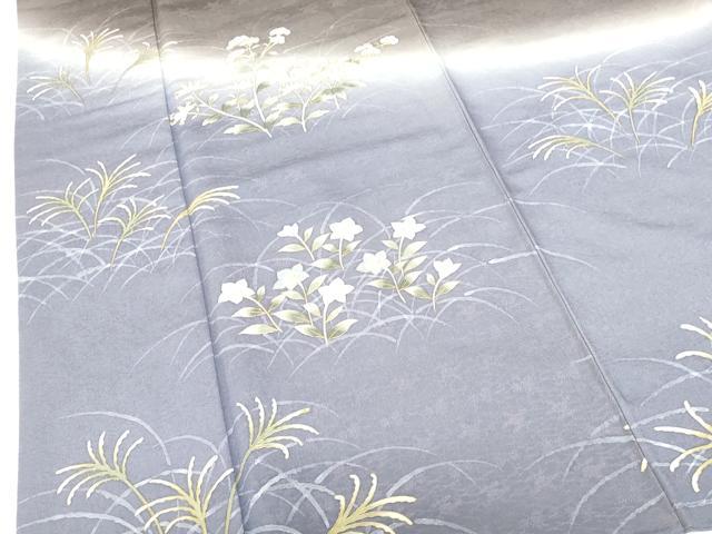 平和屋着物●訪問着　草花文　暈し染め　金彩　正絹　逸品　DABH0755op