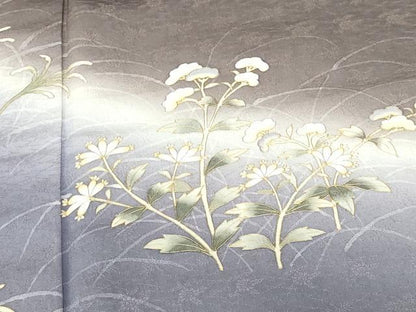 平和屋着物●訪問着　草花文　暈し染め　金彩　正絹　逸品　DABH0755op