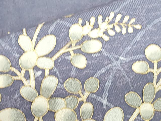 平和屋着物●訪問着　草花文　暈し染め　金彩　正絹　逸品　DABH0755op
